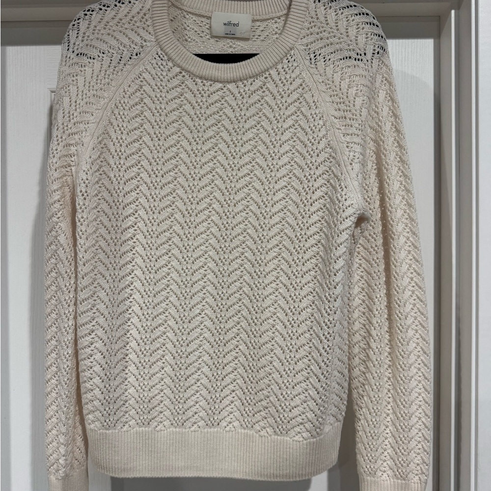 Wilfred Ivory Textured Knit Sweater
